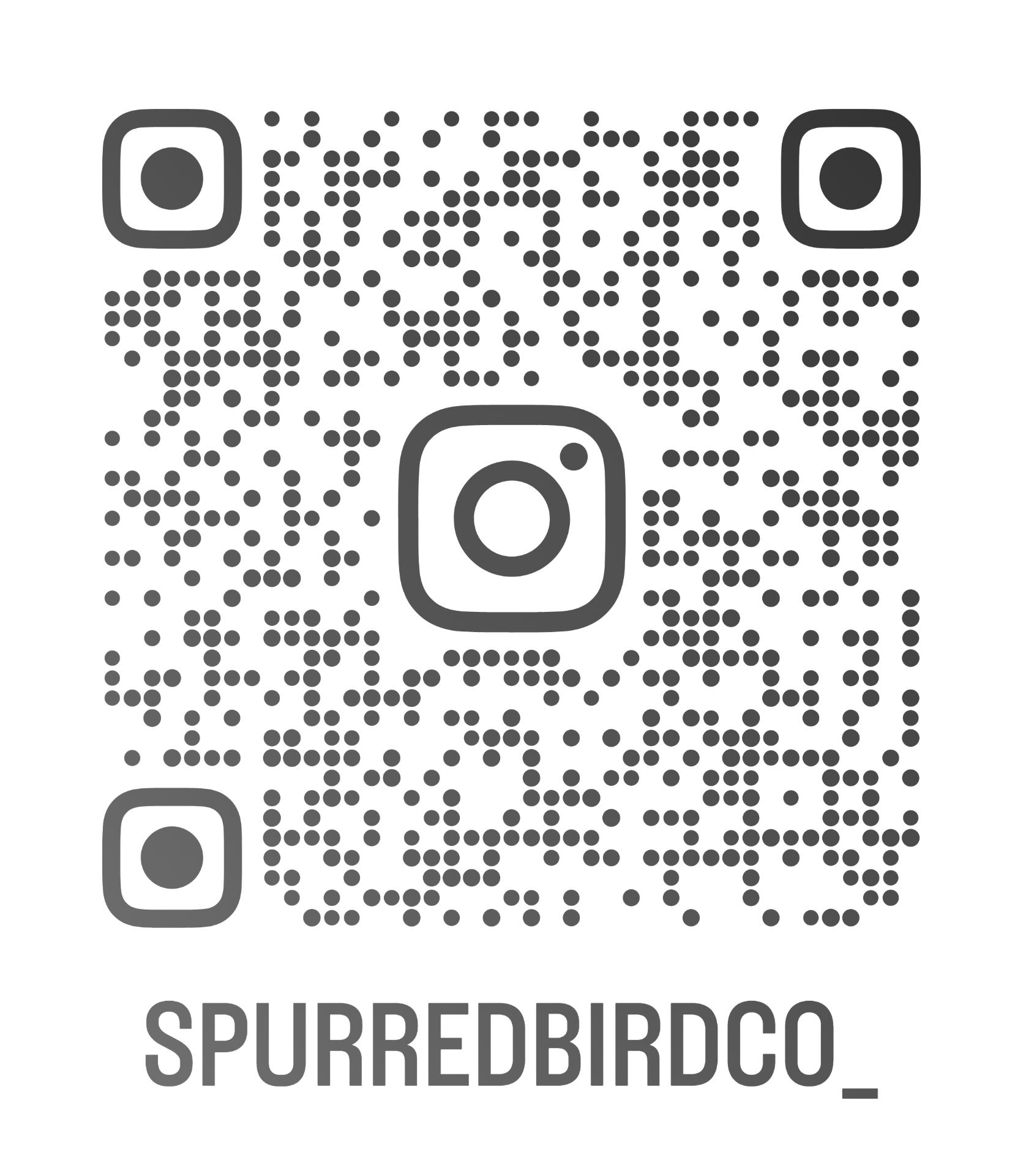 Instagram QR code for @spurredbirdco_